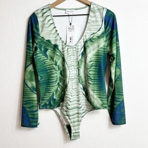 MAKING THE CUT SIZELARGE GREEN WOMEN BODYSUIT BRAND NEW WITH TAGS